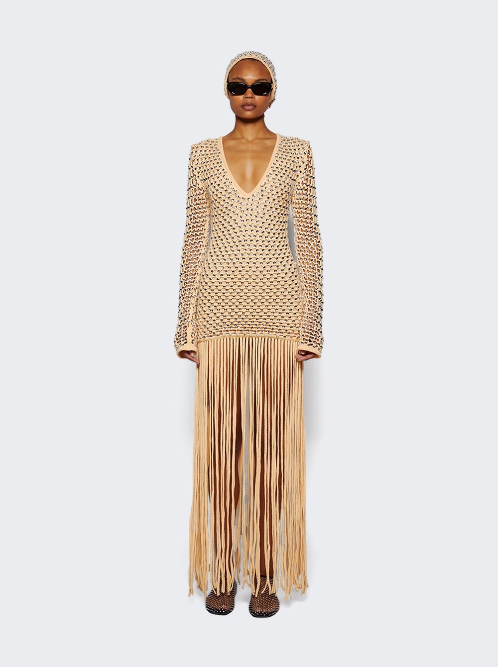Long Sleeve Gala Gown Sand - 3