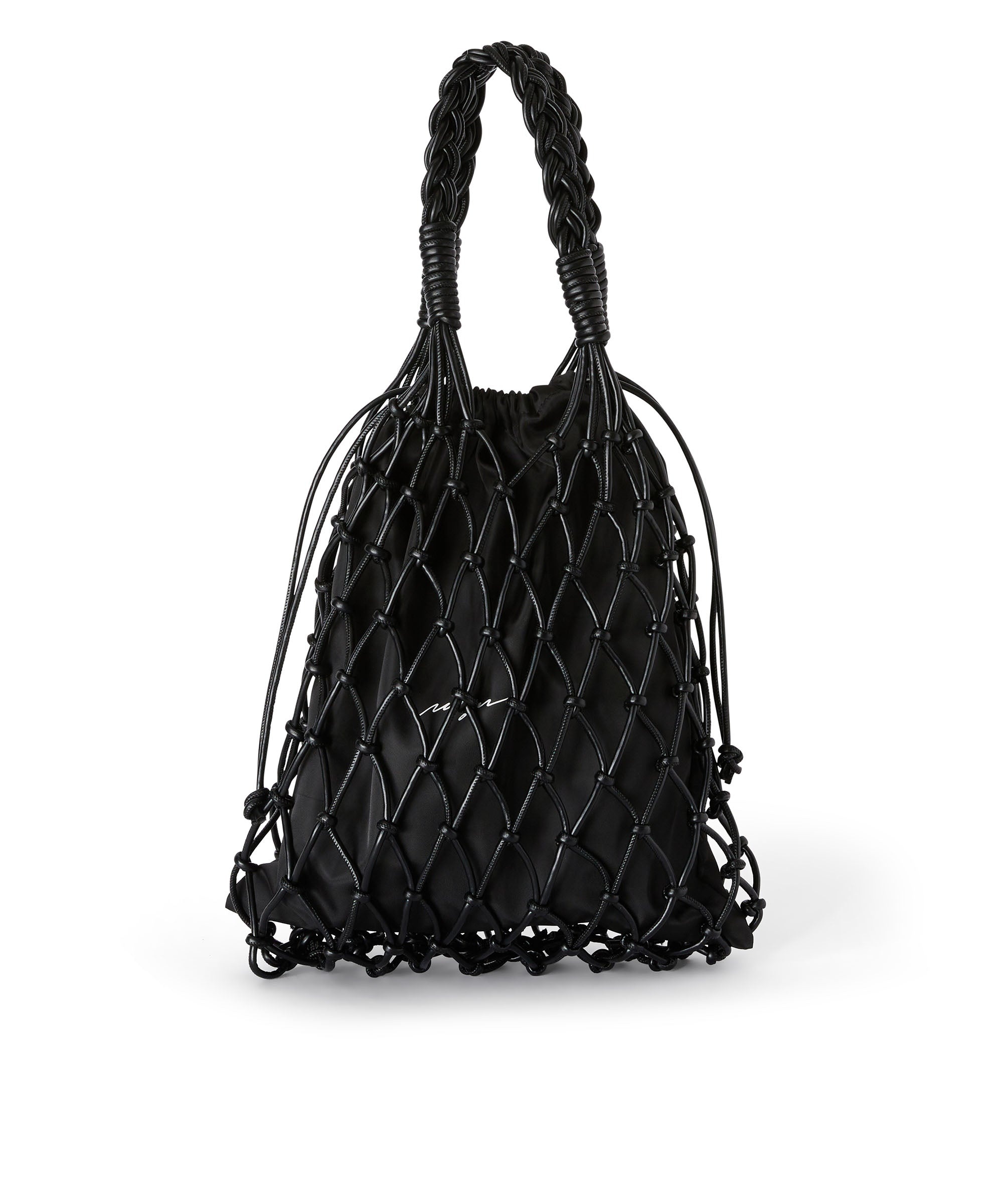 Elastic mesh tote with cursive logo - 1