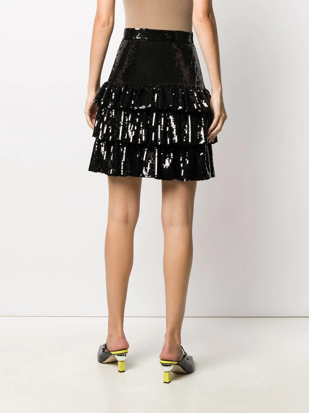 sequin-embellished mini skirt - 4