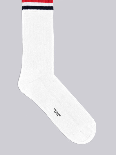 Thom Browne Athletic Rib Stripe Ankle Socks outlook