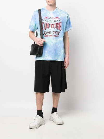 VERSACE JEANS COUTURE tie-dye slogan-print T-shirt outlook