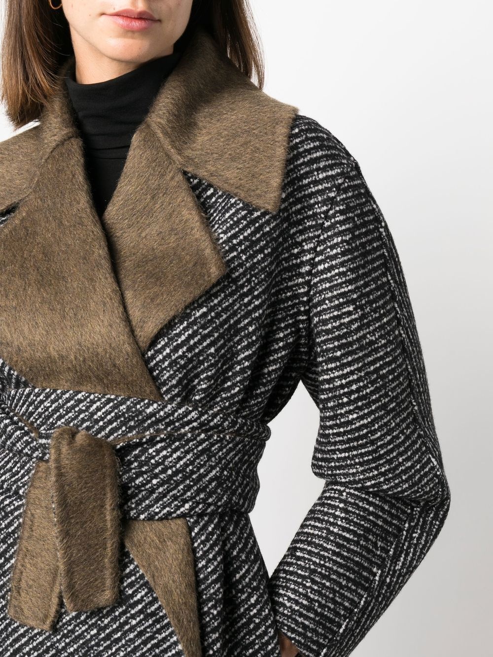 reversible belted mid-length coat - 5