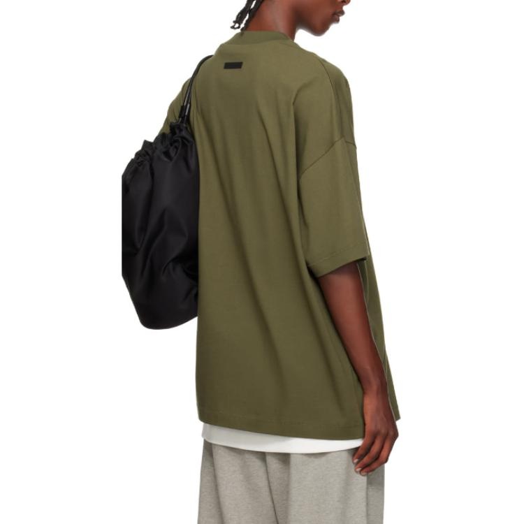 Fear of God Essentials Jersey Crewneck Tee 'Military' 125BT244195F - 5