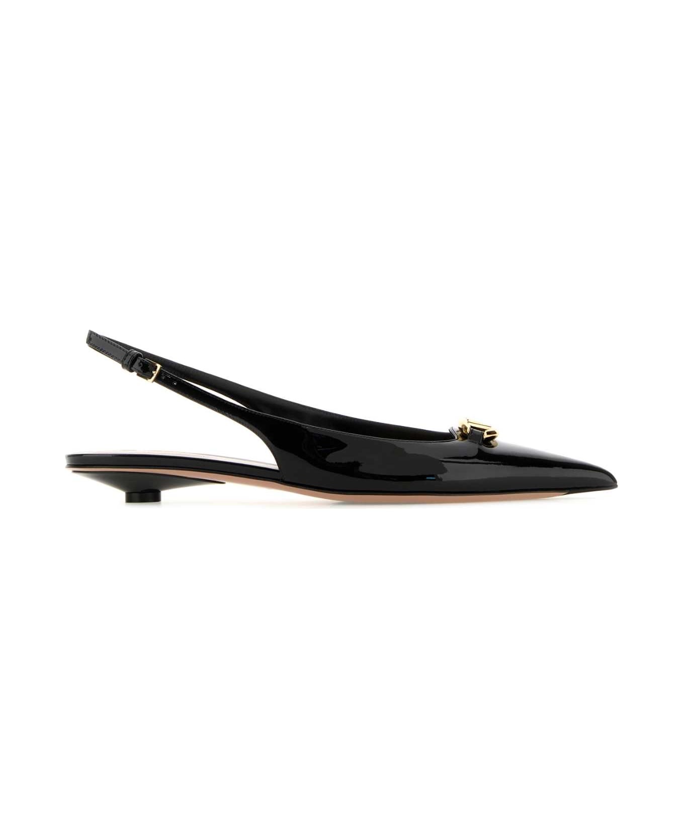 Black Leather Vlogo The Bold Edition Ballerinas - 1