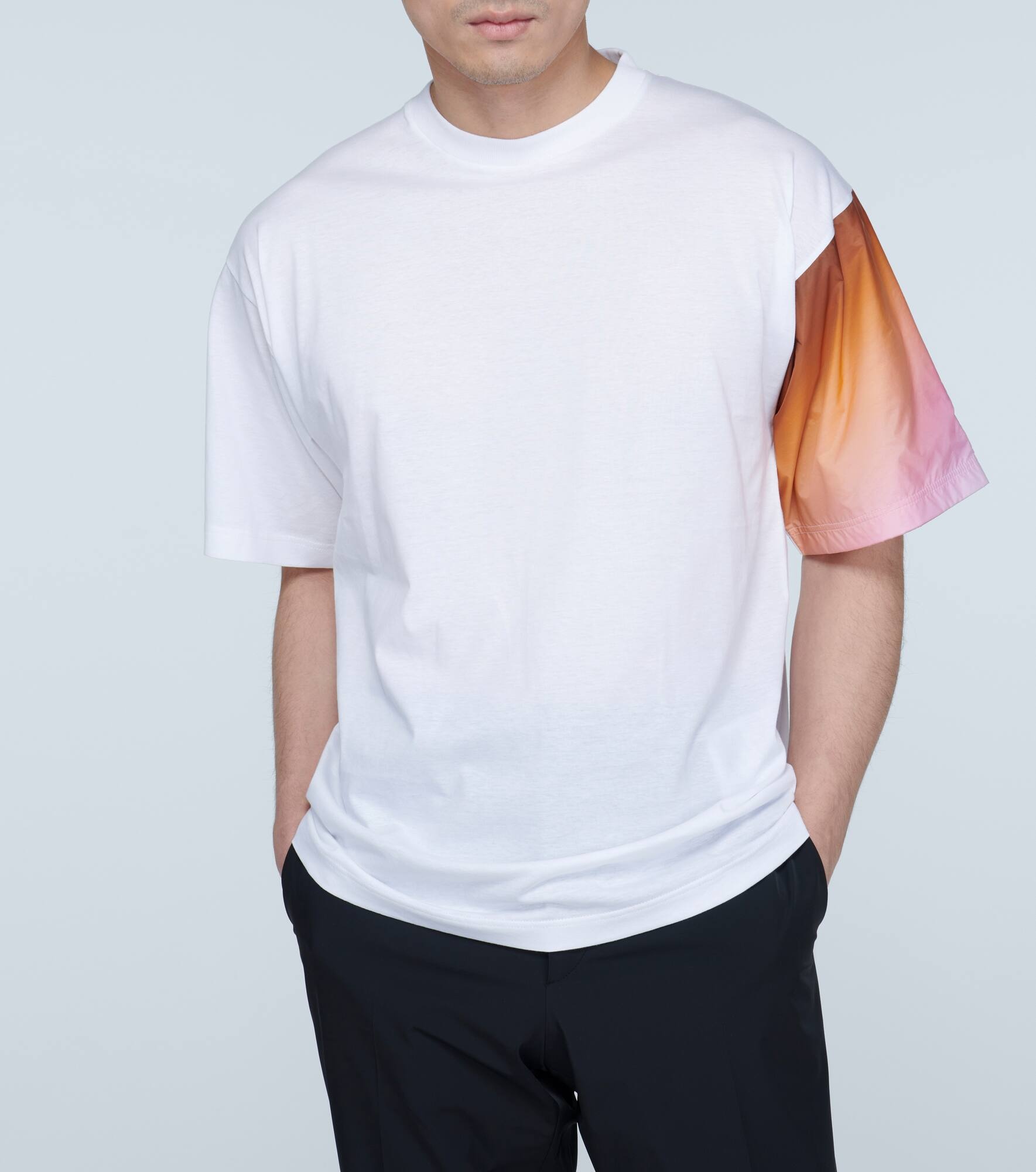 contrast-sleeve T-shirt - 4