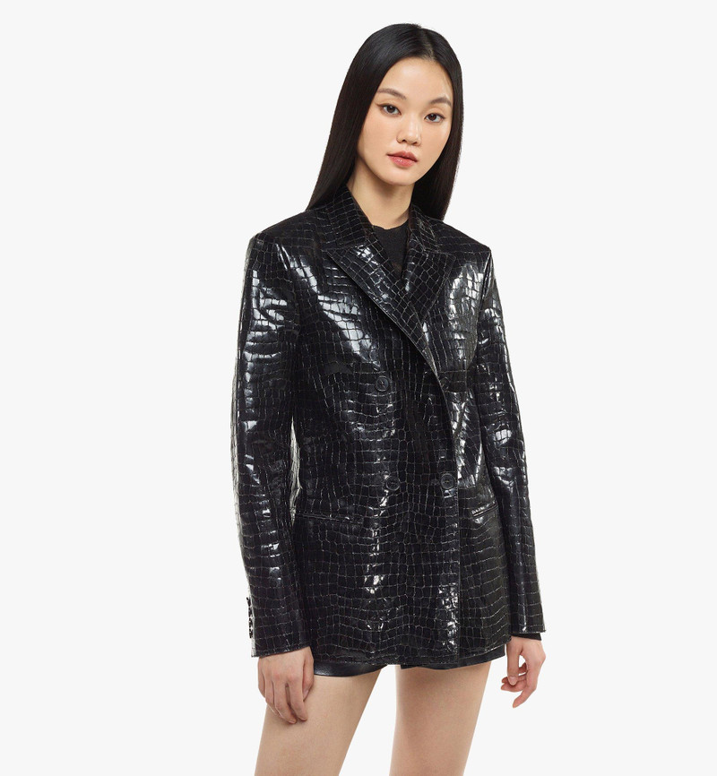 MCM Cyberpunk Blazer in Croco-Embossed Patent Leather outlook