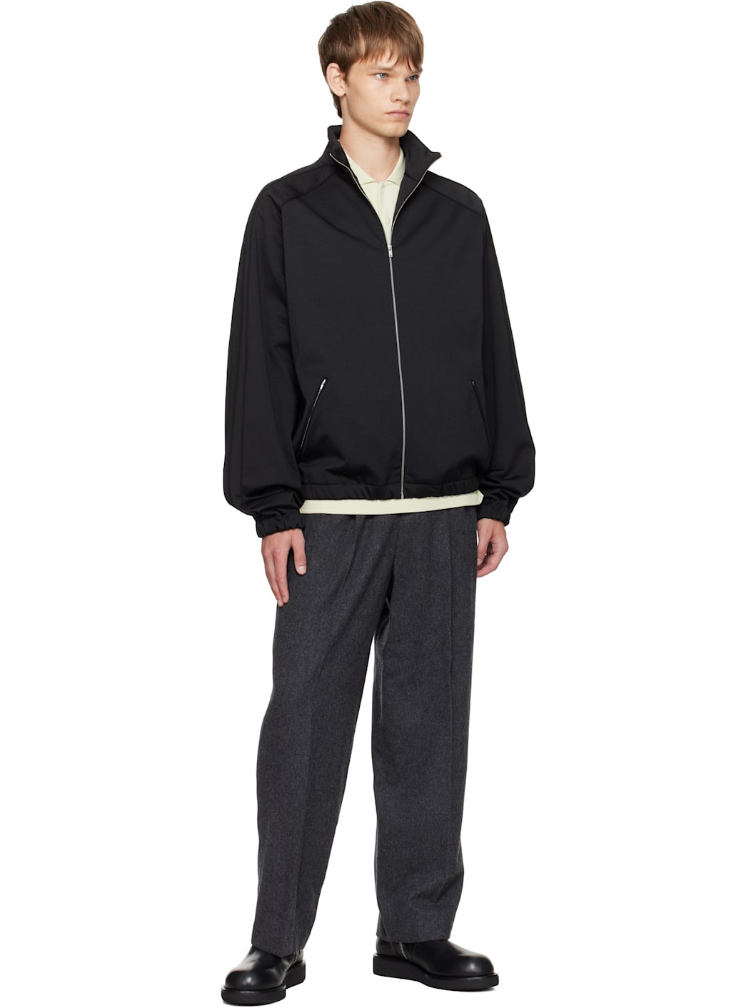 Black Zip Up Sweatshirt - 4