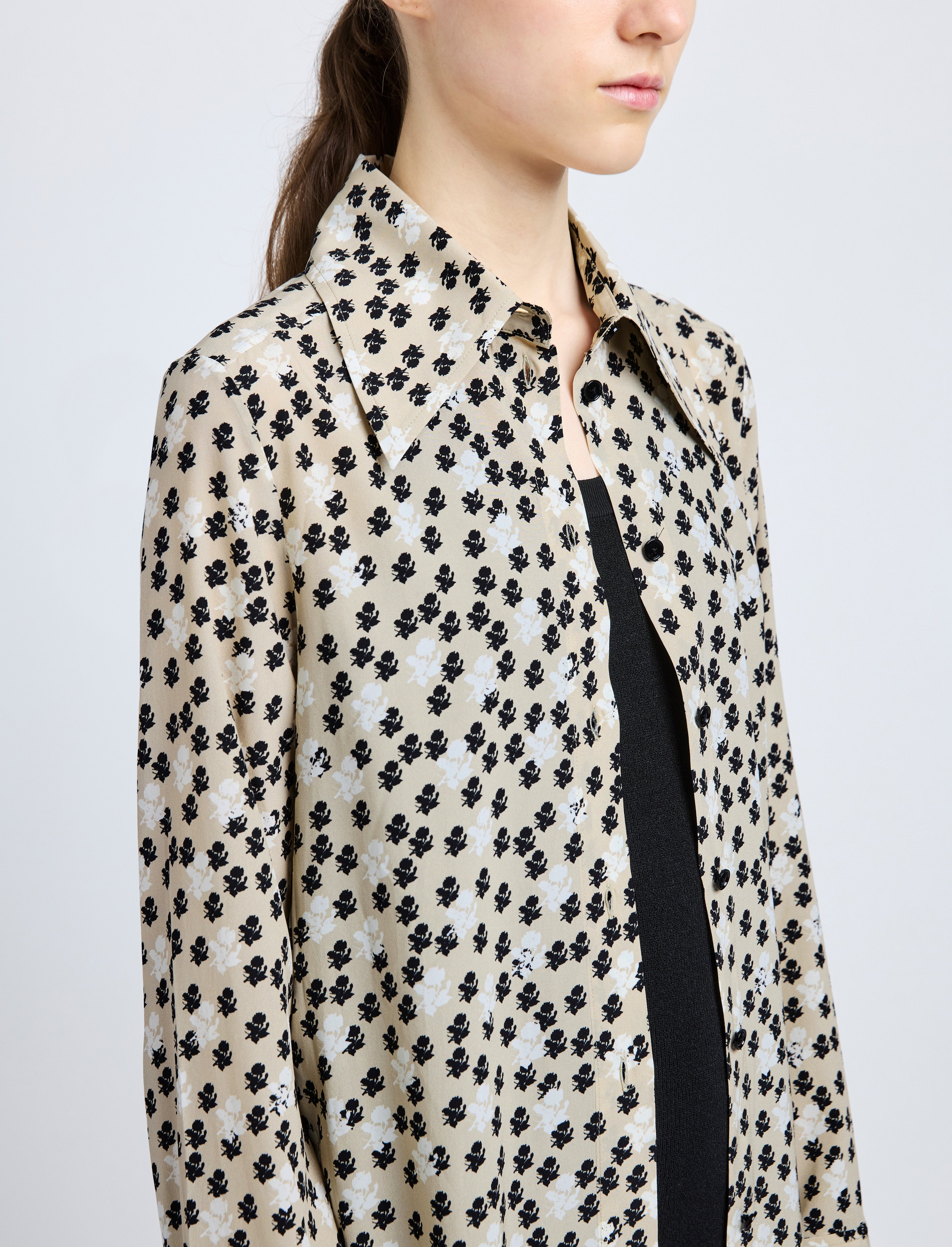 Emmeline Shirt in Printed Silk Viscose - 6