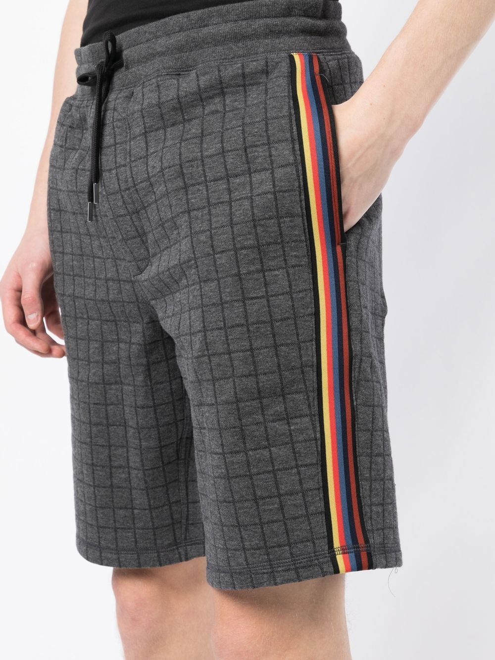 stripe-detail track shorts - 5