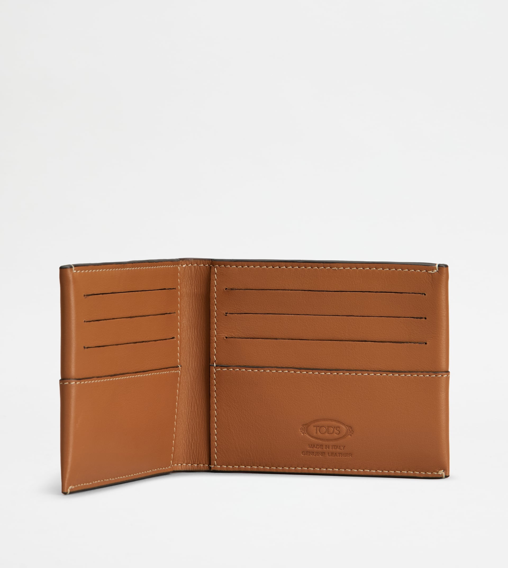 CARD HOLDER IN LEATHER - BROWN - 4