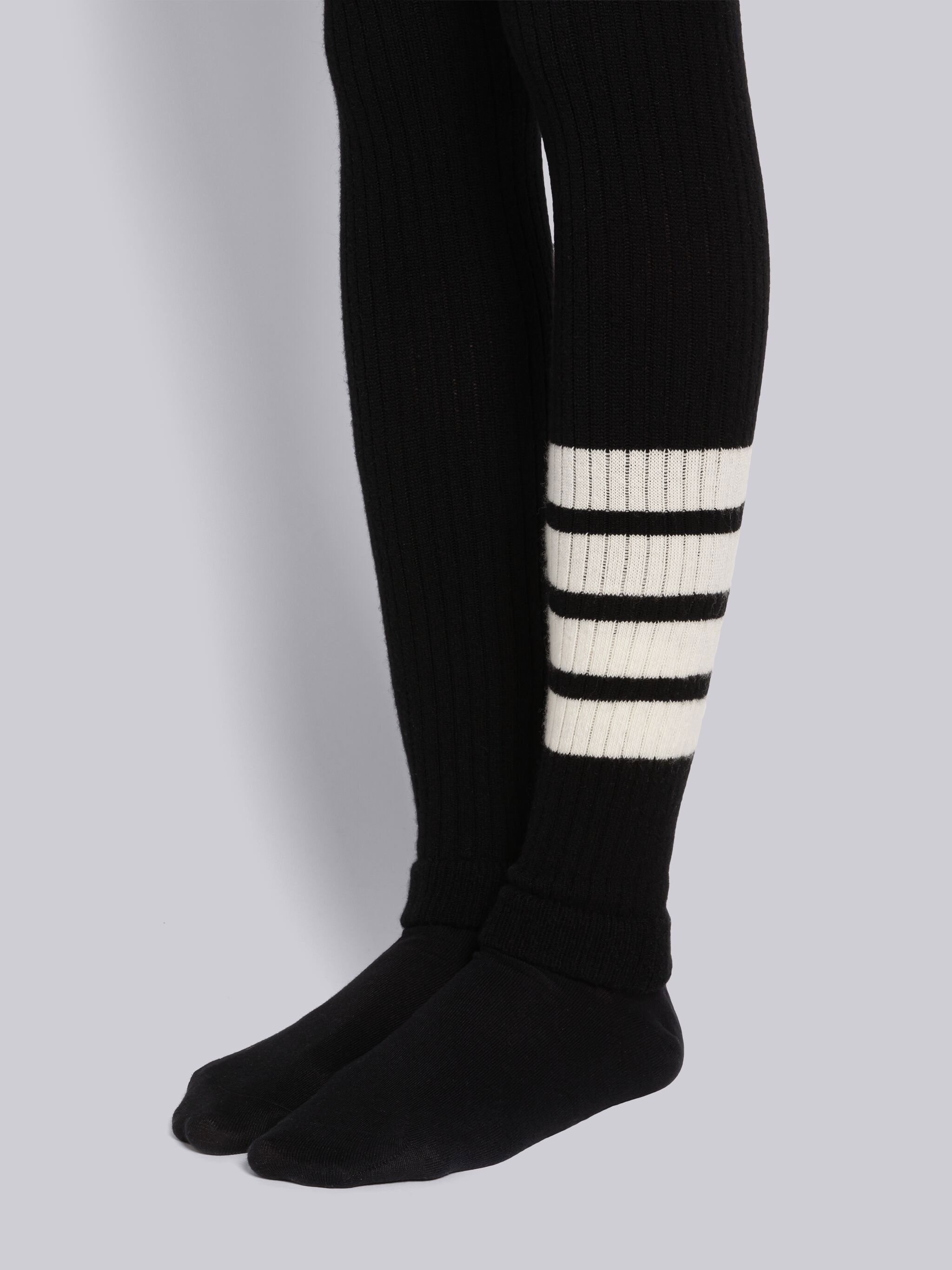 Wool Cashmere Rib 4-Bar Seamless Leggings - 4