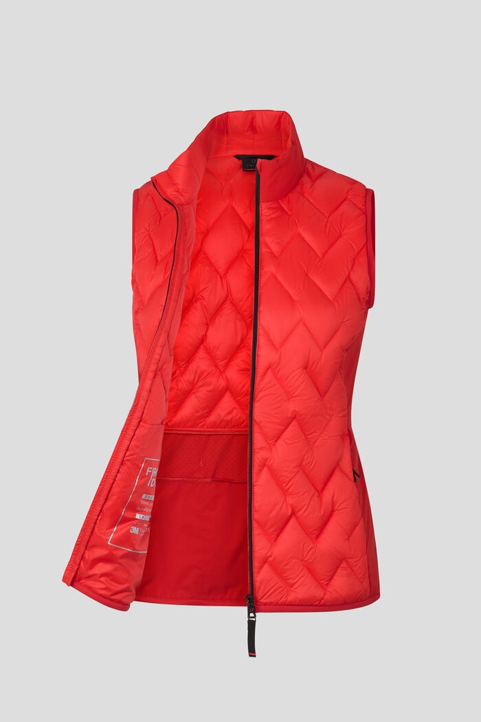 Flavia Quilted waistcoat in Red - 2