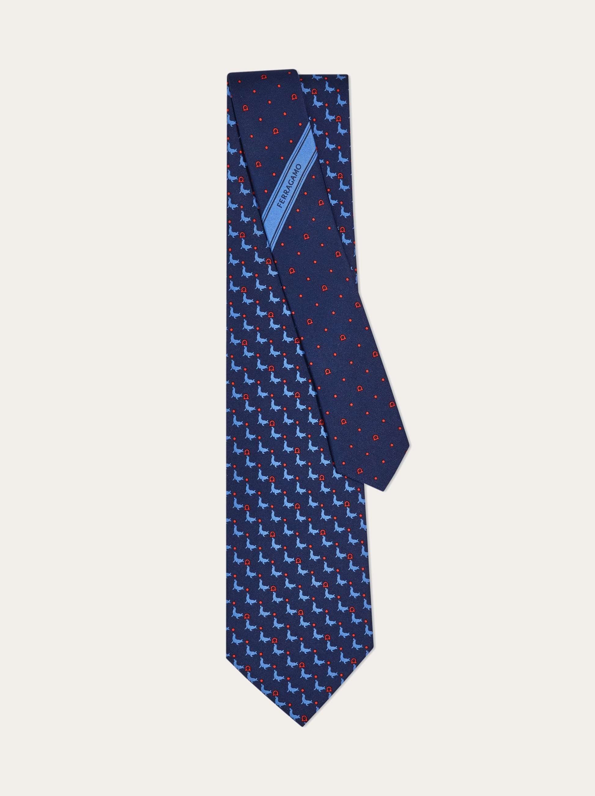 Seal print silk tie - 3