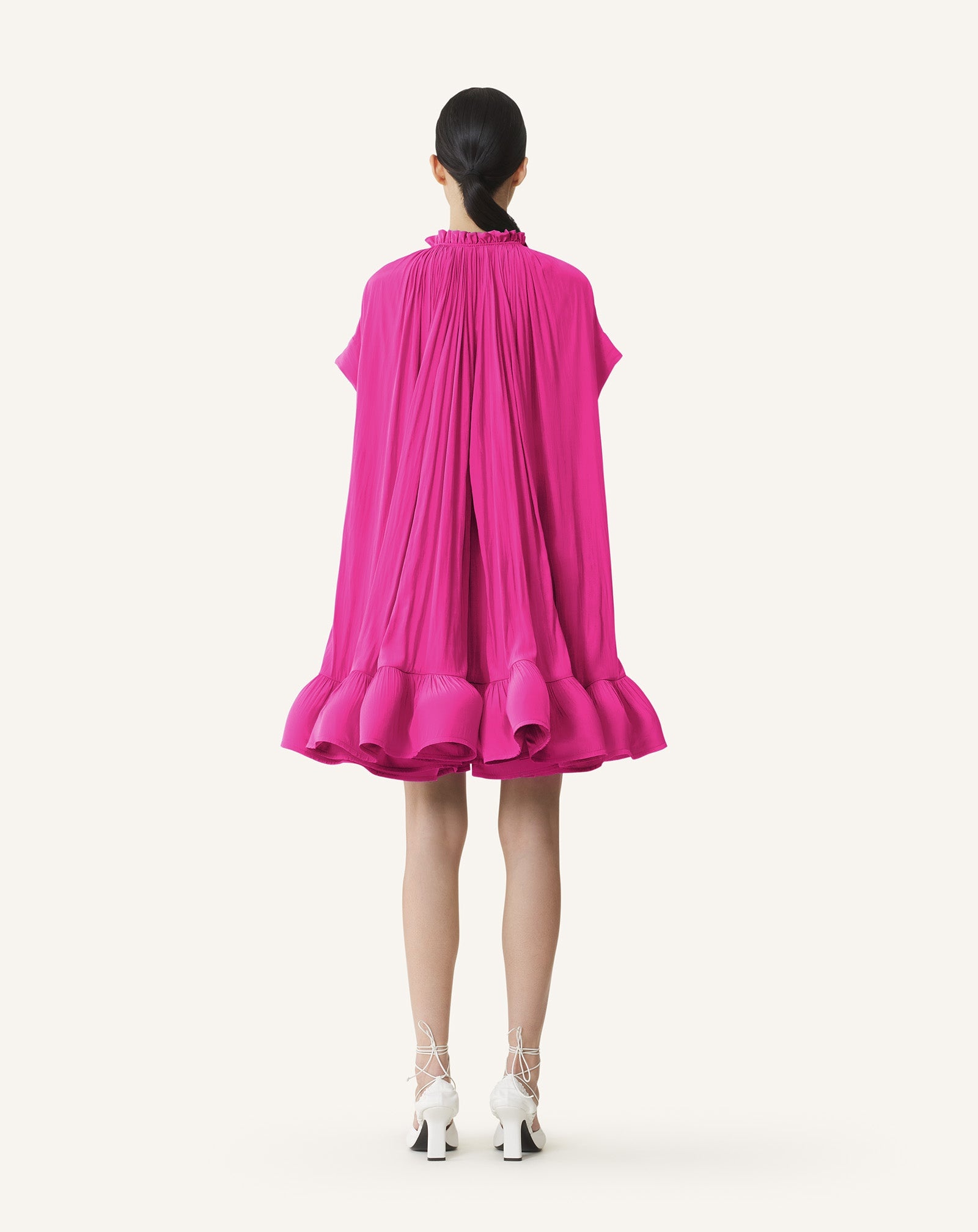 SHORT CHARMEUSE DRESS - 4