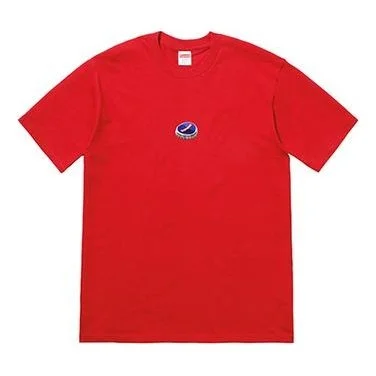 Supreme FW18 Bottle Cap Tee Red Chest Logo Short Sleeve Unisex SUP-FW18-036 - 1