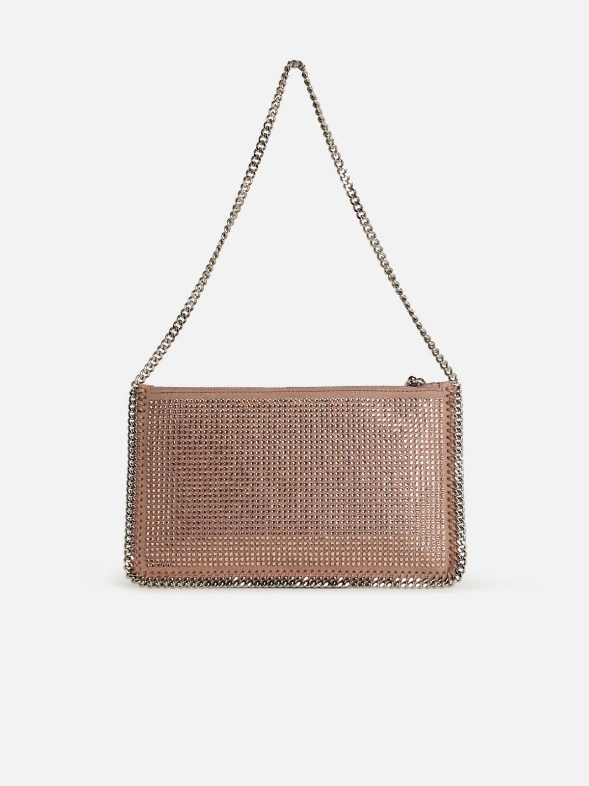PINK VEGAN FABRIC CLUTCH BAG - 3