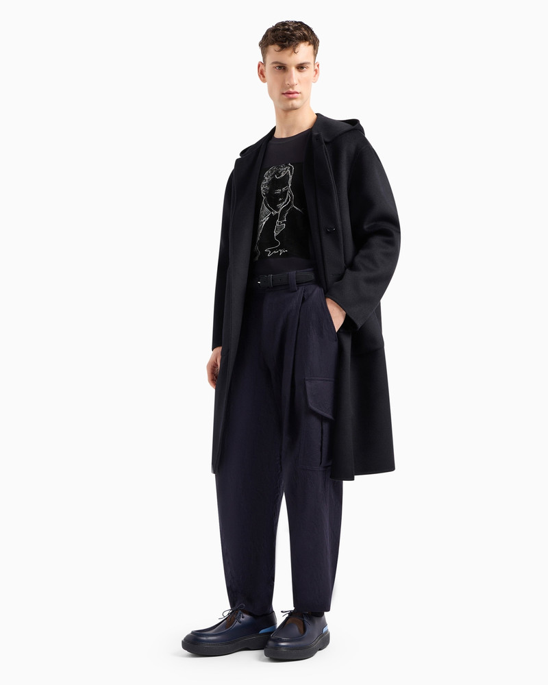 GIORGIO ARMANI Crew-neck T-shirt in viscose jersey outlook