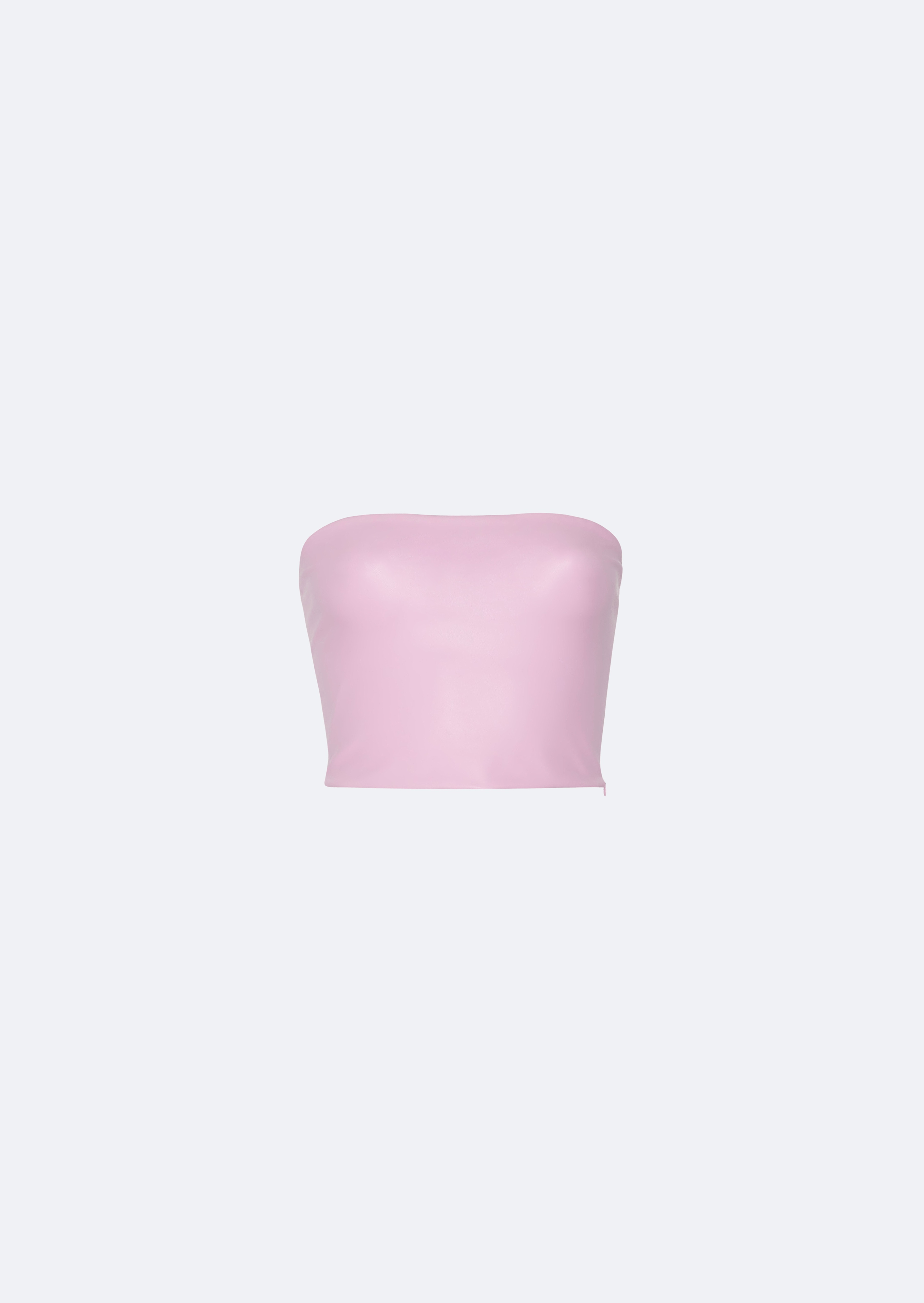 Faux Leather Tube Top - 1
