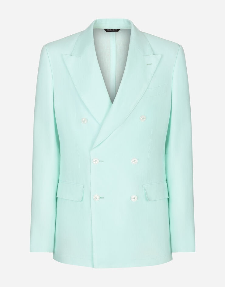 Double-breasted linen Sicilia-fit suit - 1