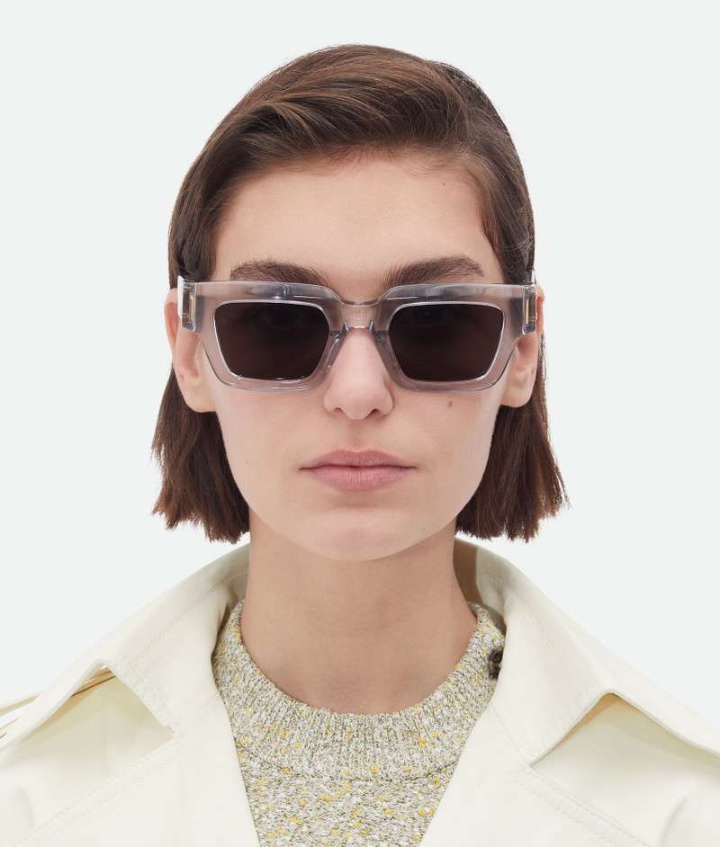 Bottega Veneta Hinge Acetate Square Sunglasses outlook