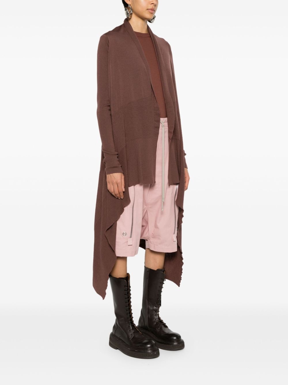 open-front virgin wool cardigan - 3