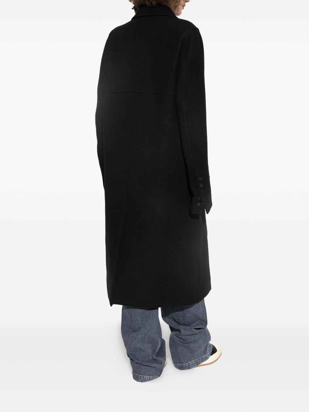 double-breasted wool coat - 3