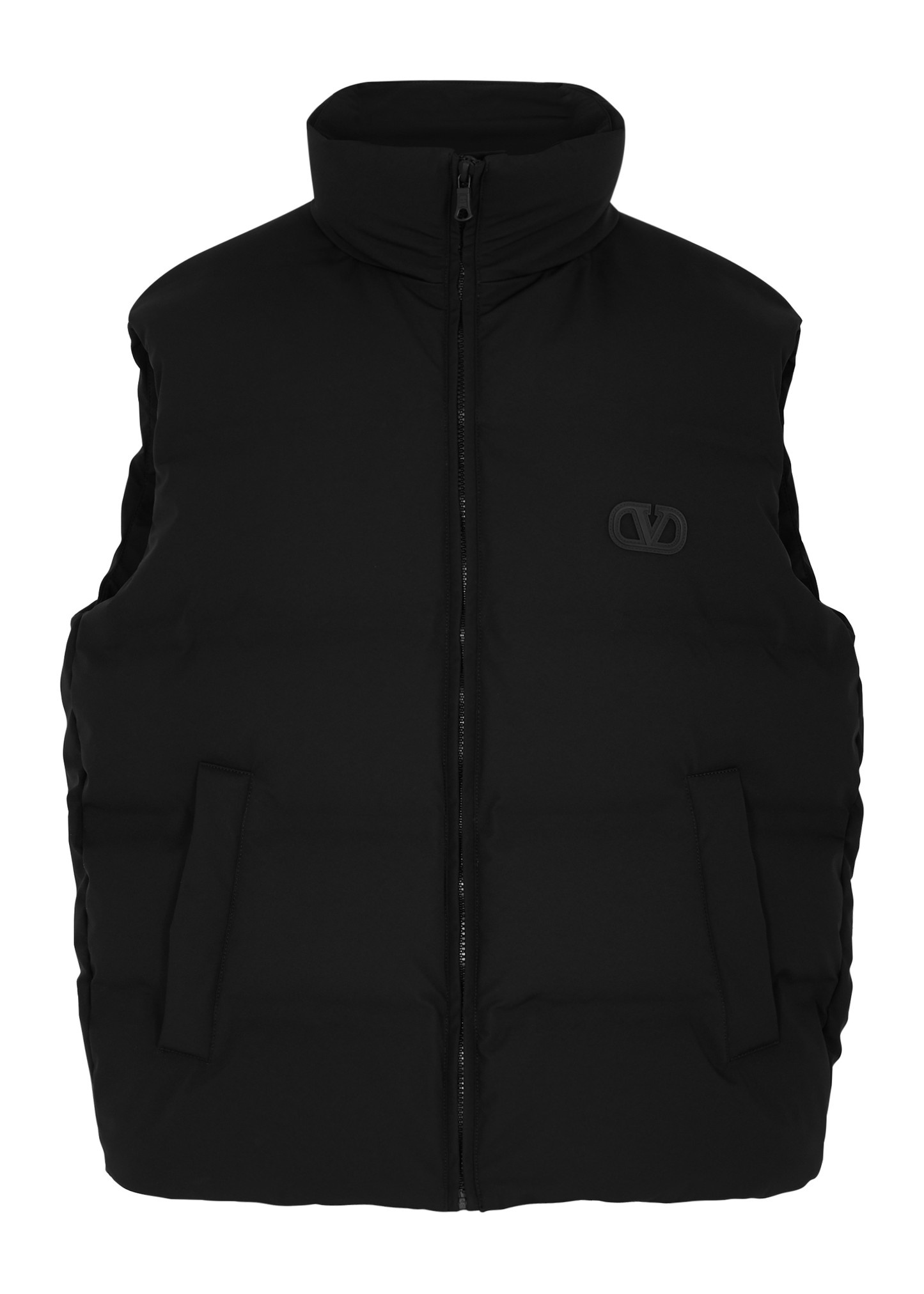 Logo quilted shell gilet - 1