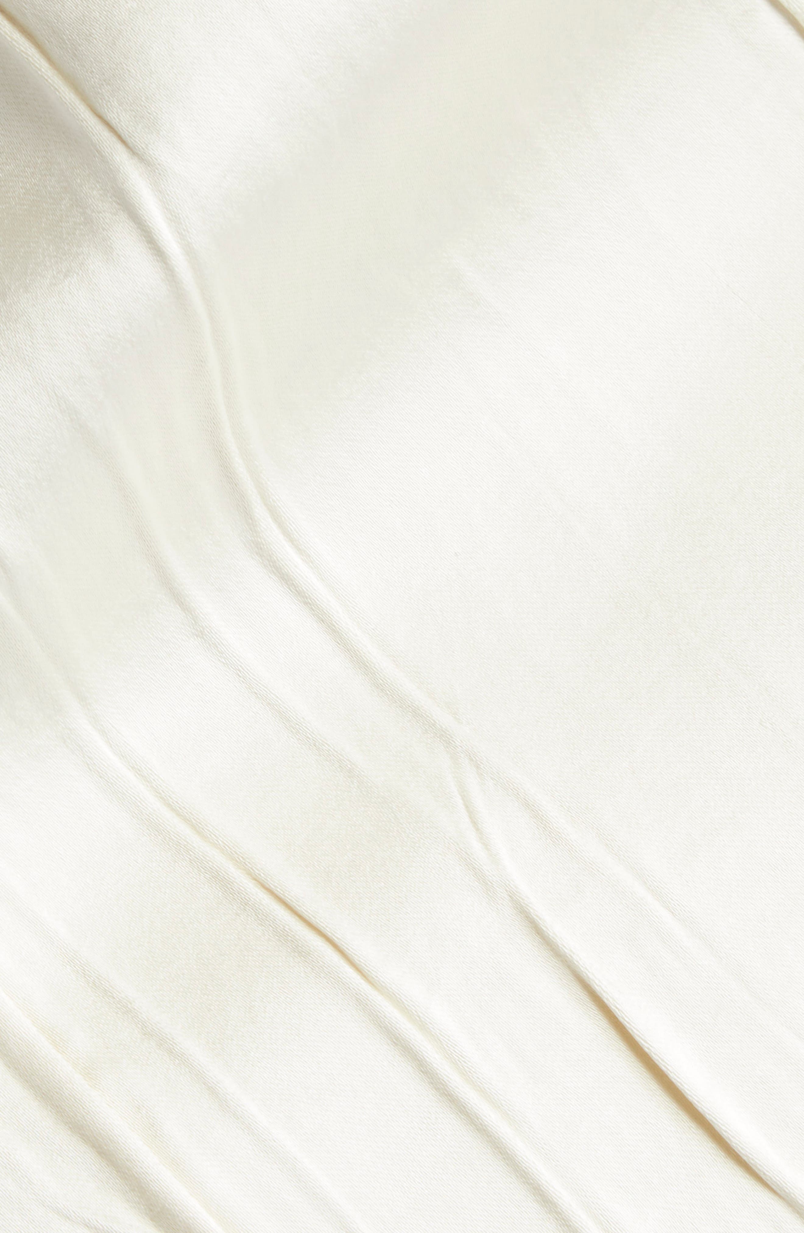 SPORTMAX Fatuo Chain Halter Creased Satin Top in Ivory at Nordstrom - 7