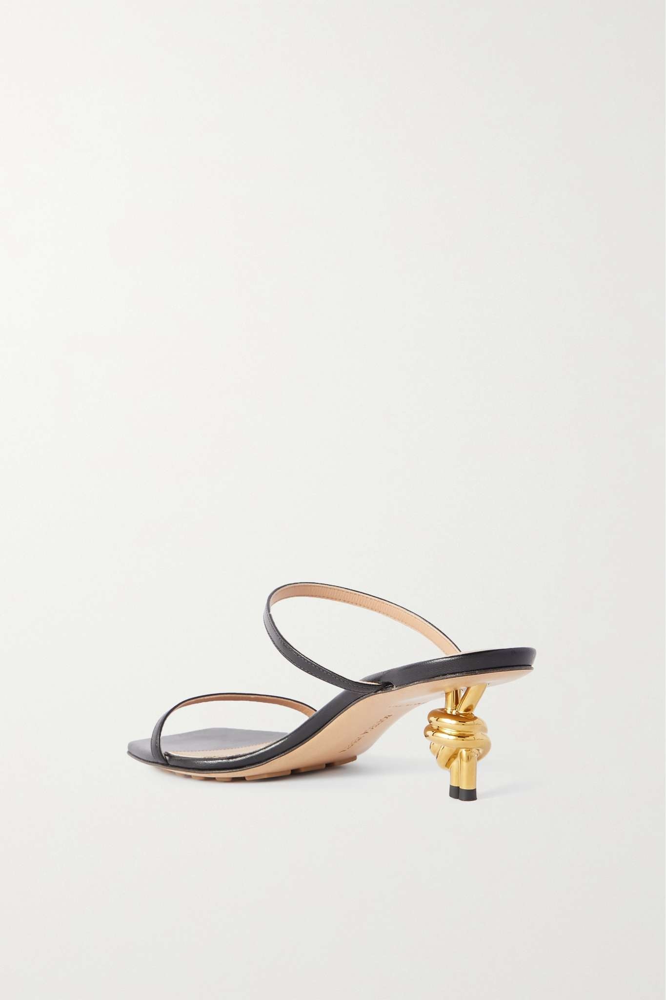 Knot leather sandals - 3