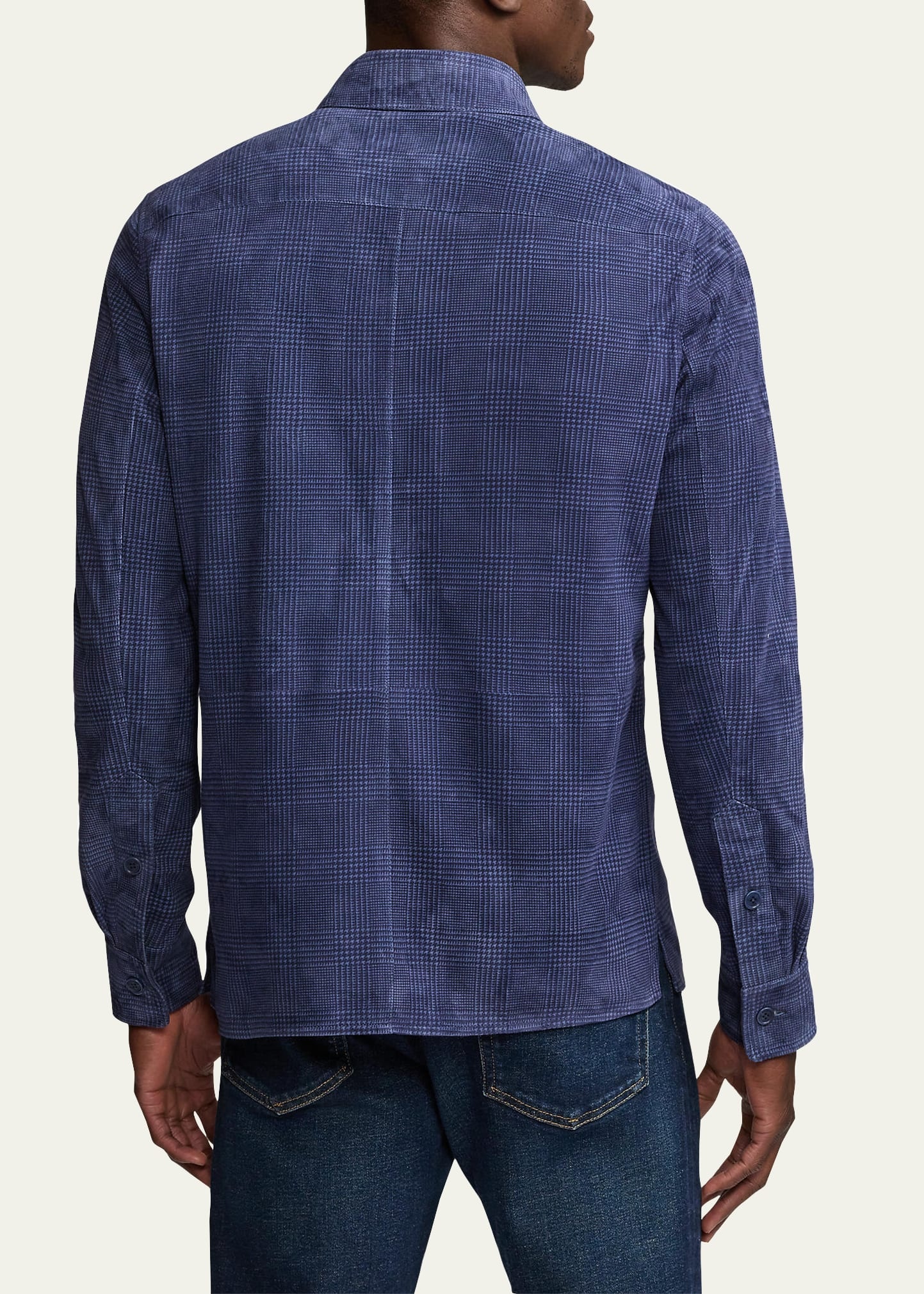 Men's Barron Printed Suede Overshirt - 3