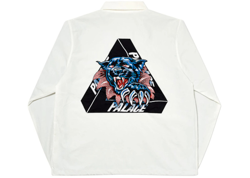 PALACE Palace Ripped Coach Jacket White outlook