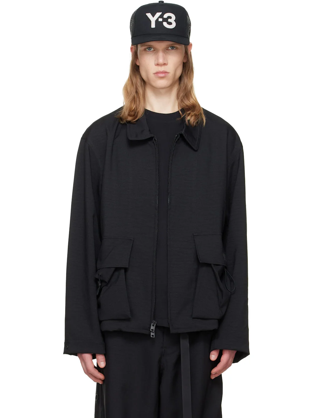 Black Sport Uniform Blouson Jacket - 1