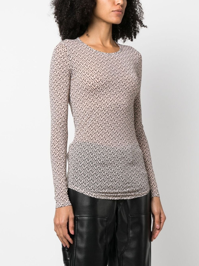 logo-print semi-sheer sweatshirt 3