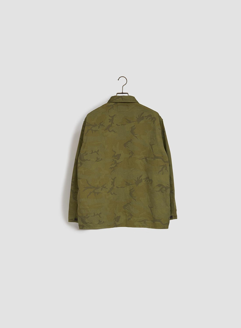 Nigel Cabourn Utility Mix Jacket in Camo Green outlook