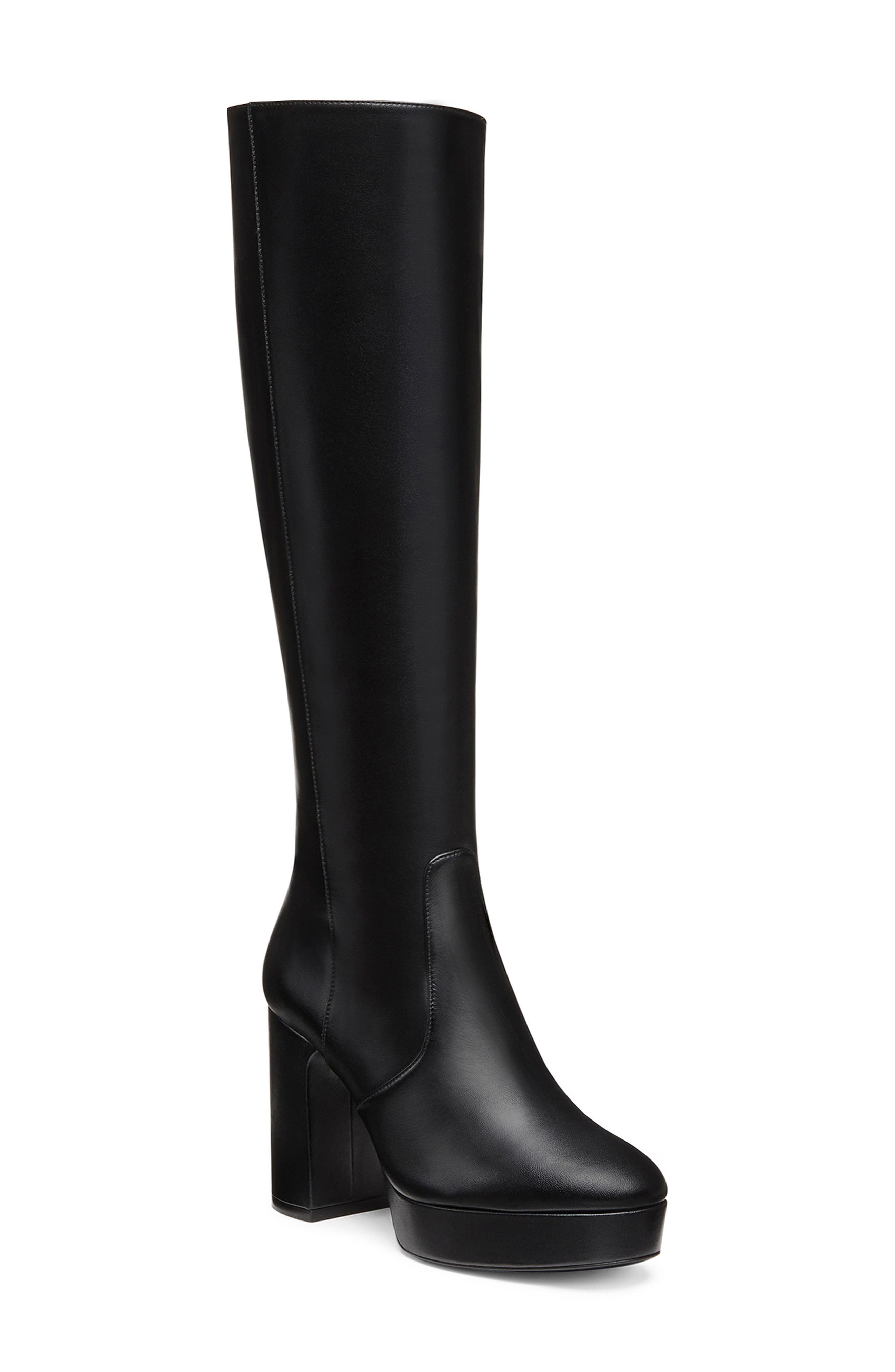 Stuart Weitzman Dayna Platform Boot in Black/black at Nordstrom - 1