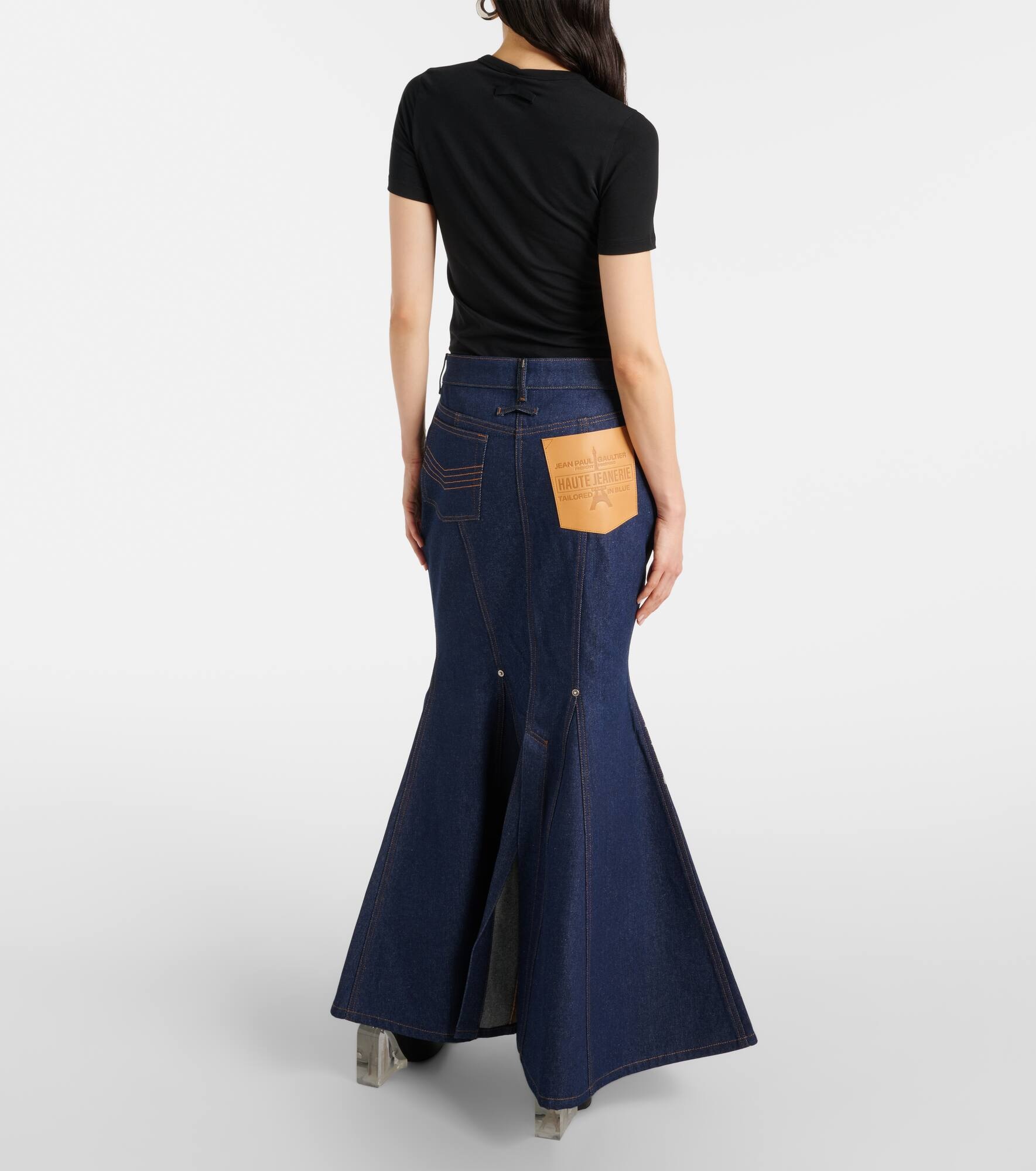 High-rise cotton maxi skirt - 3