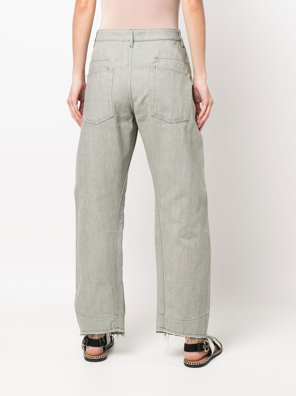 high-rise wide-leg trousers - 4