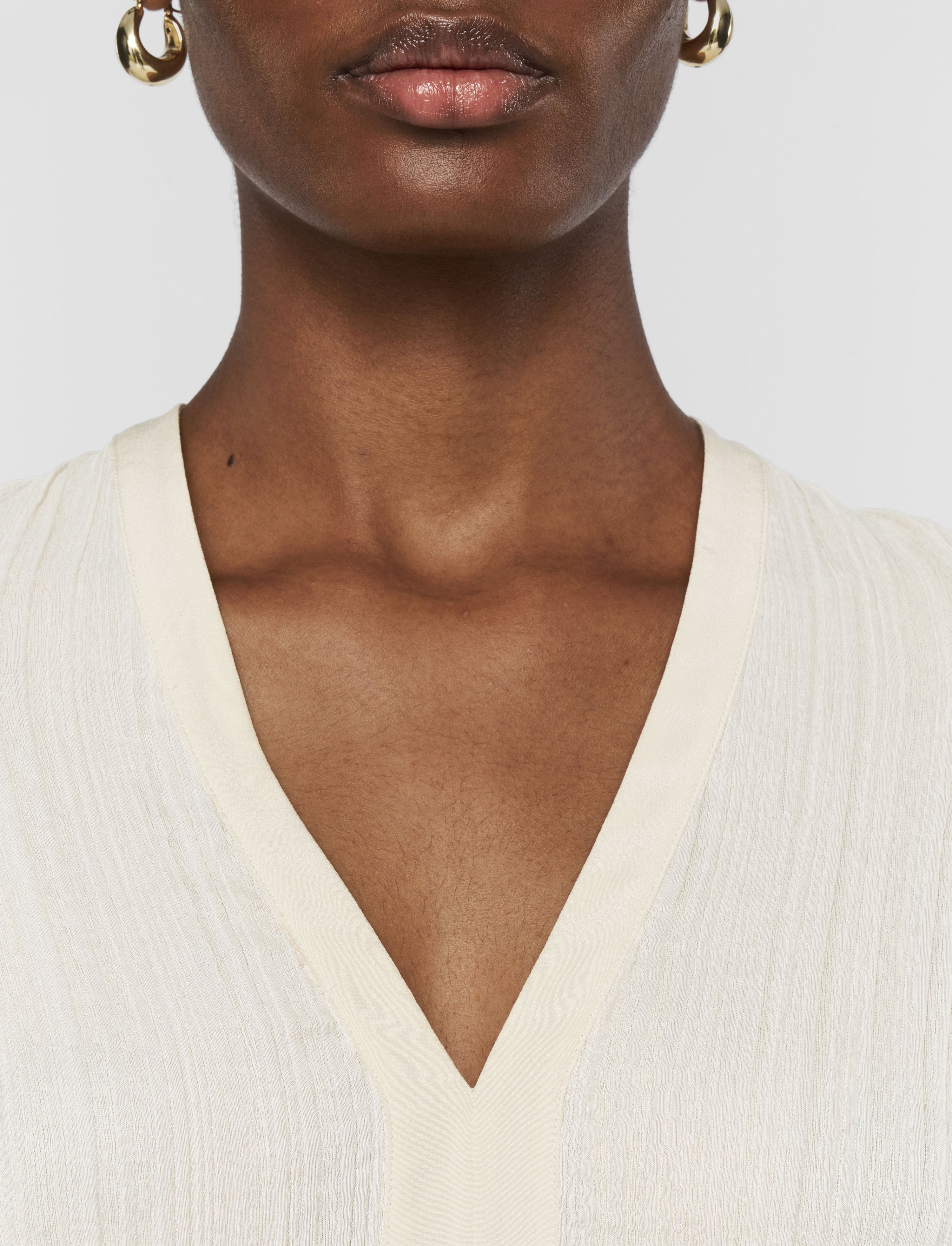 Lucien Pleat Jacquard Blouse - 7