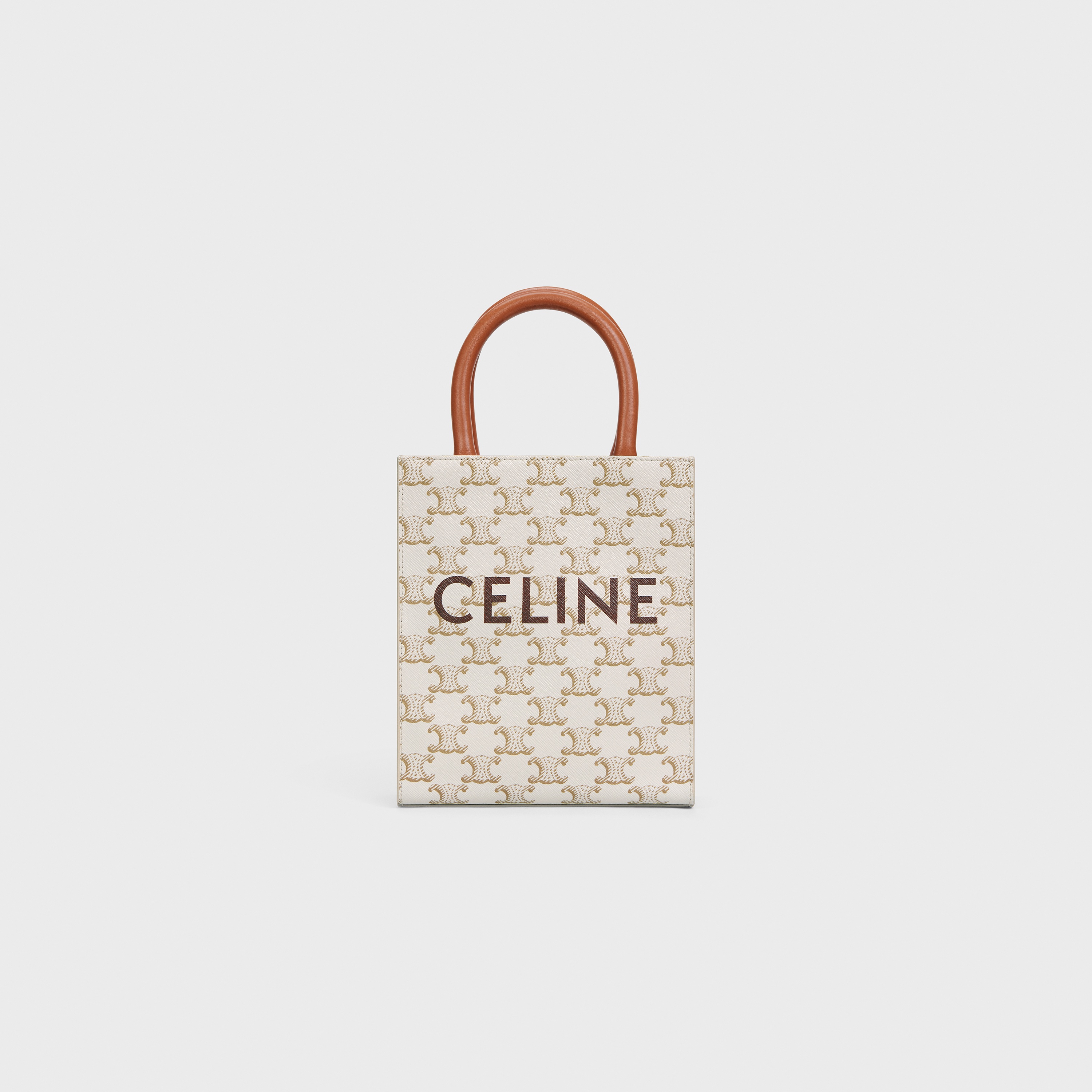 Mini Vertical Cabas in Triomphe Canvas and calfskin with Celine print - 1