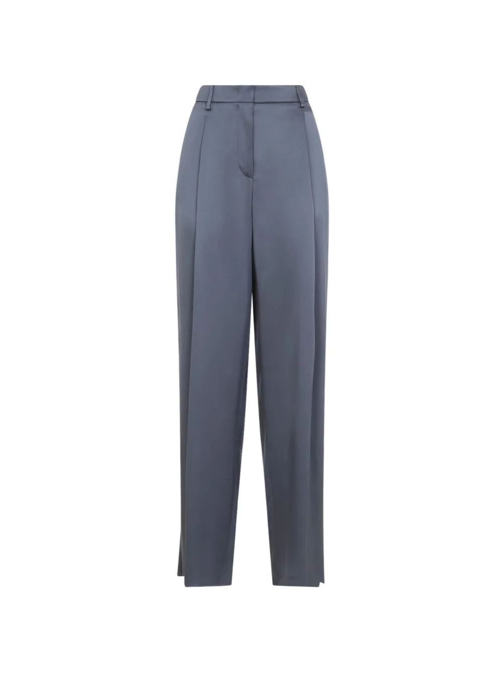 pleated silk trousers - 1
