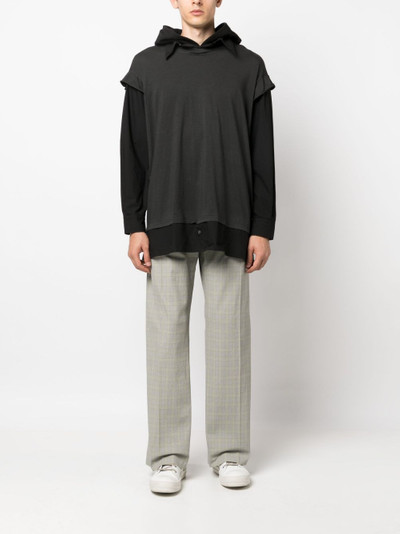 MM6 Maison Margiela long-sleeve layered hooded T-shirt outlook
