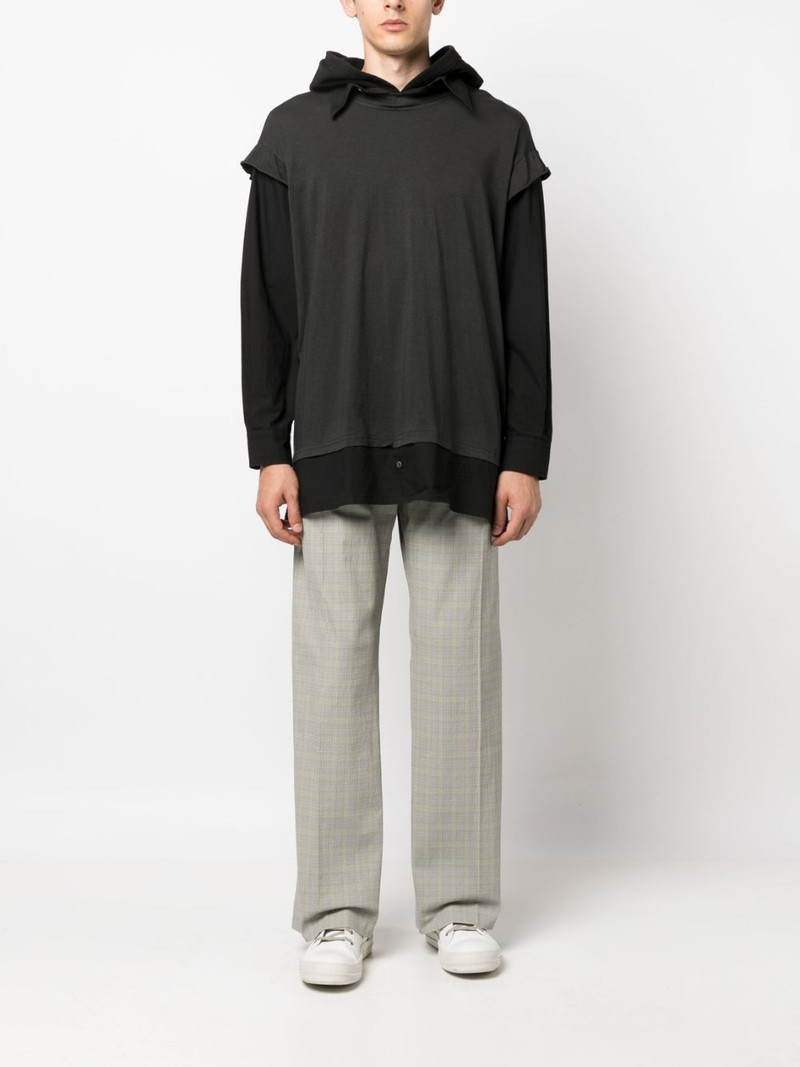 MM6 Maison Margiela long-sleeve layered hooded T-shirt outlook
