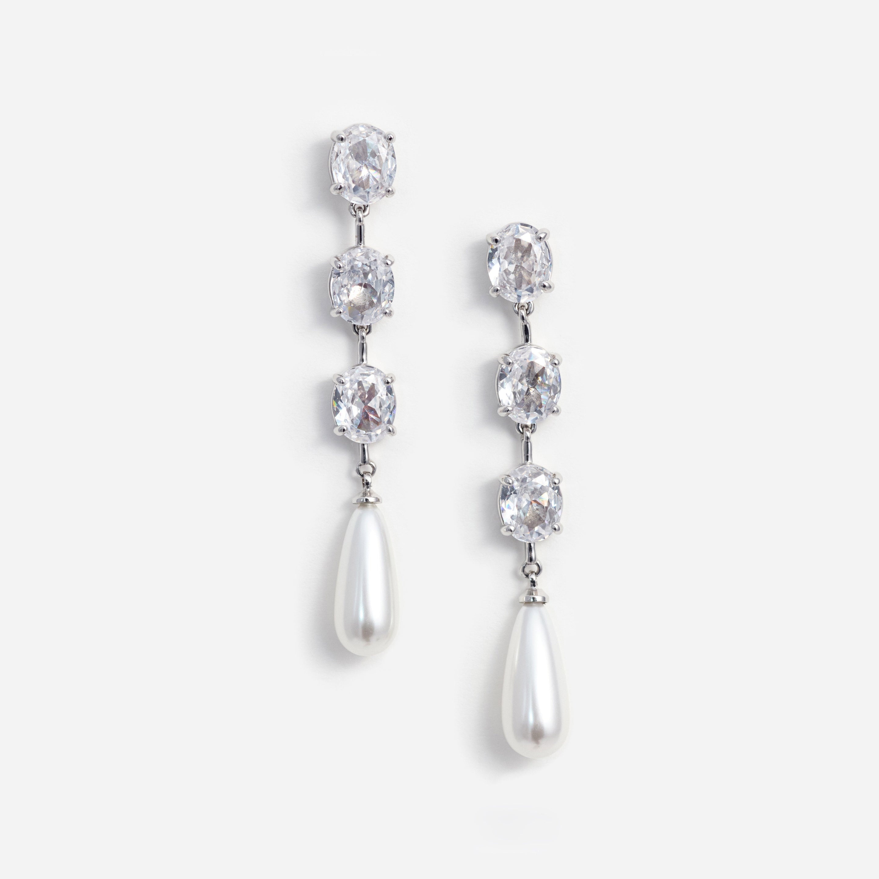【SELF PORTRAIT】PEARL BOW DROPLET EARRINGS Pearl Bow Droplet Earrings – self-portrait-US