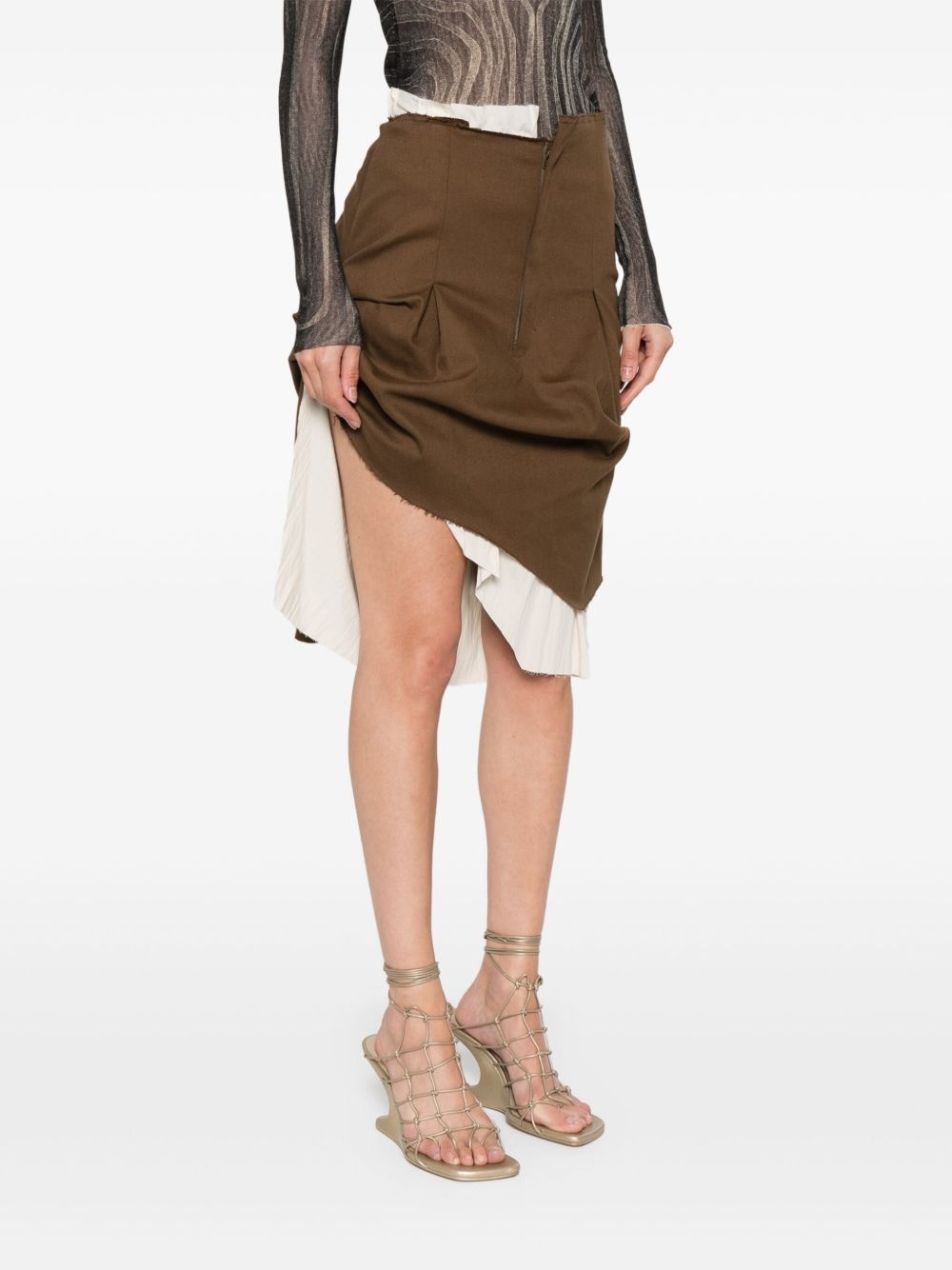 asymmetric tailored mini skirt - 3