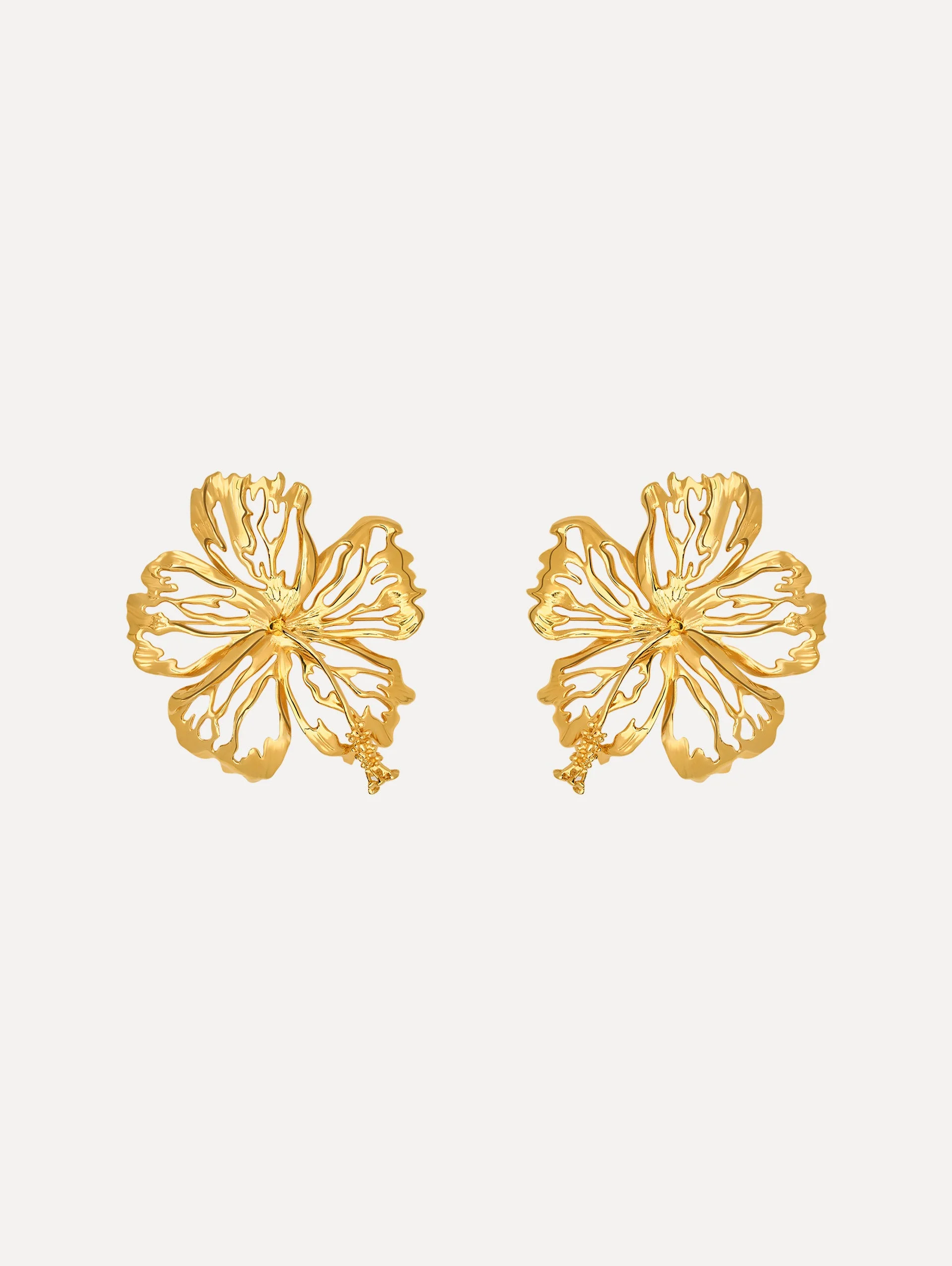OPENWORK HIBISCUS EARRINGS - 1
