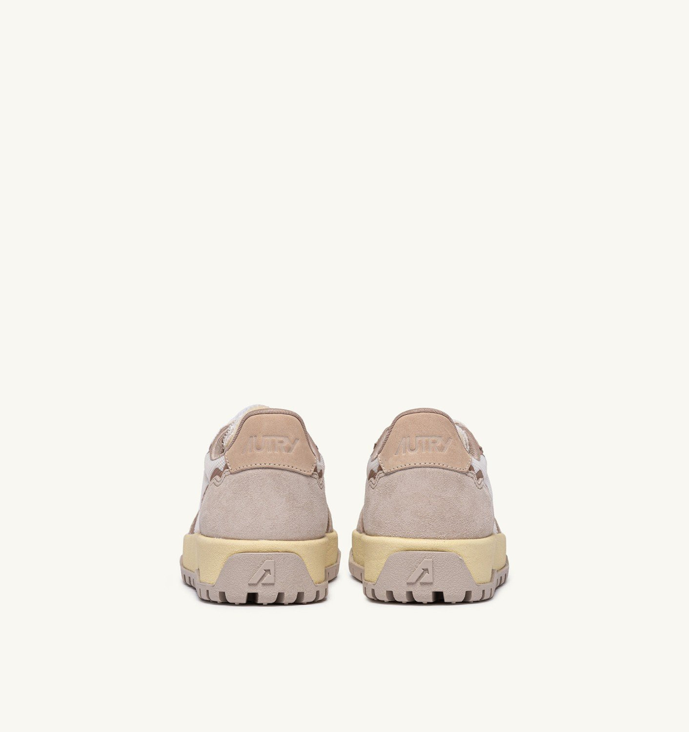 WILDPACE LOW SNEAKERS IN WHISPER WHITE AND SAND MESH AND SUEDE - 3