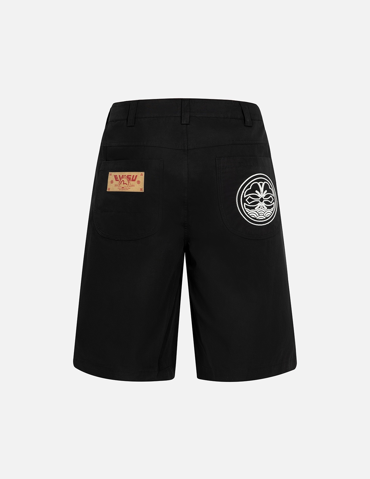 LOGO AND KAMON EMBROIDERY RELAX FIT SHORTS - 2