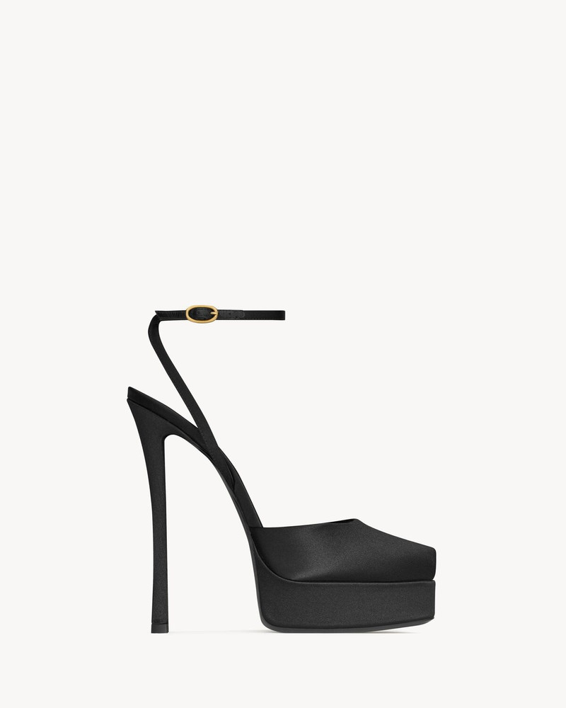 LA SCANDALE PLATFORM SANDALS IN SATIN CREPE 1