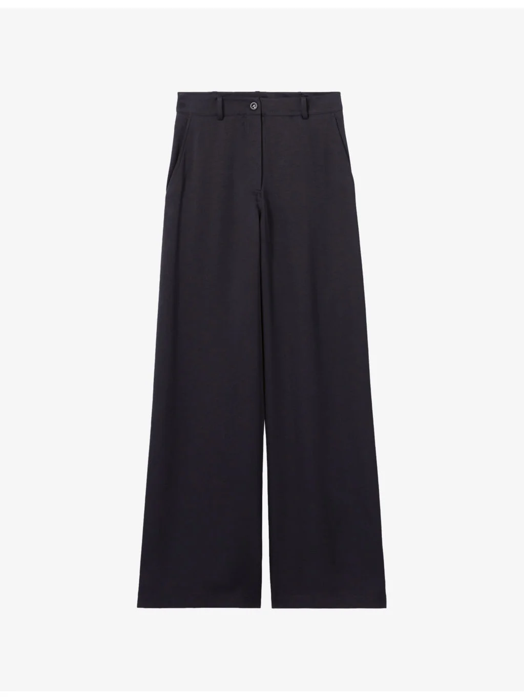 Straight-Leg Regular-Fit Satin Trousers - 1