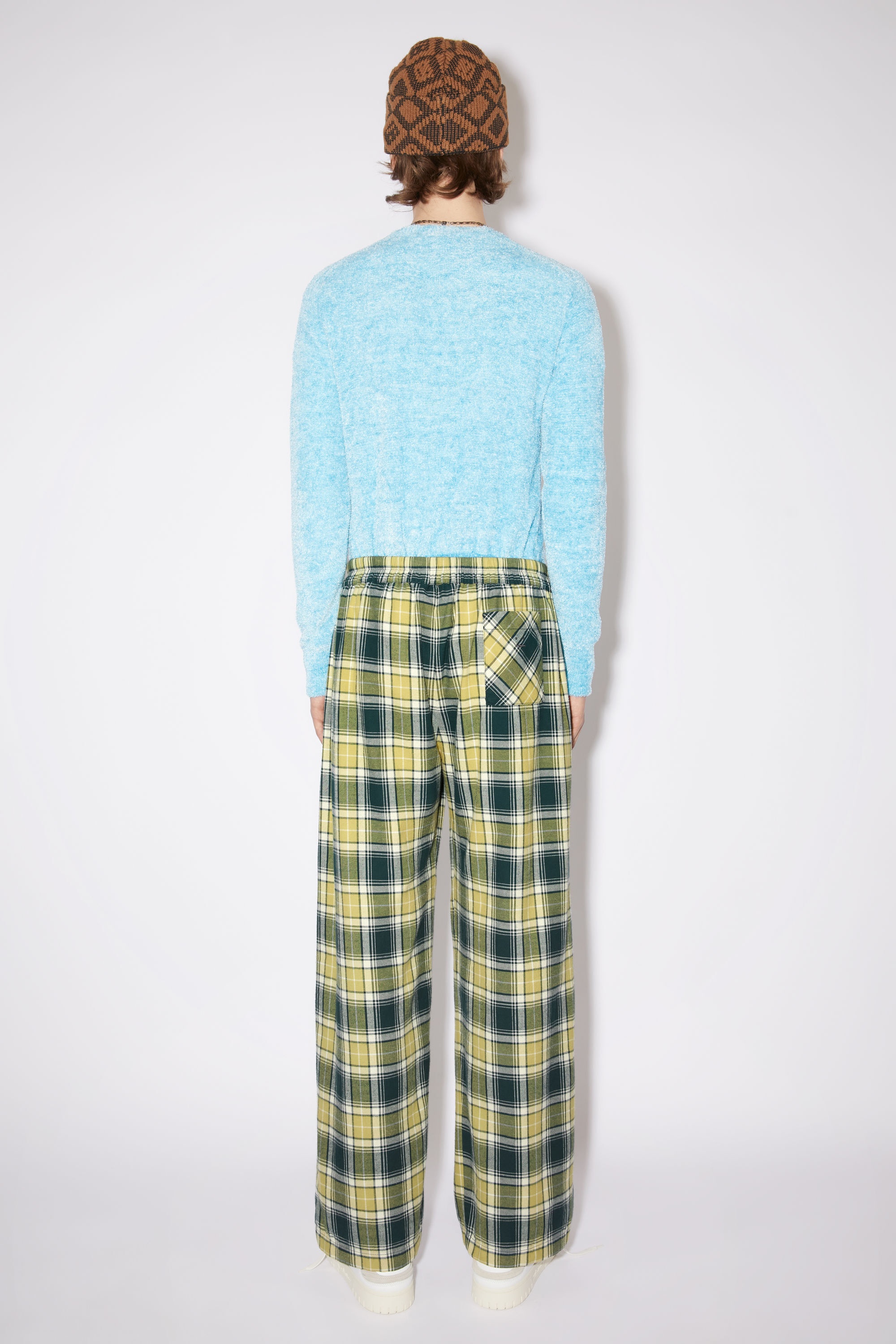 Flannel check trousers - Forest green/light green - 3